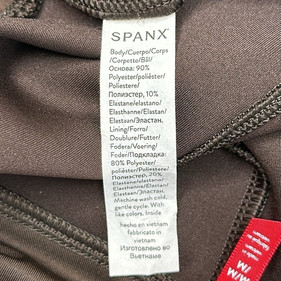 NWT Spanx Faux Suede Leggings Chocolate Brown Size M - Picture 9 of 12